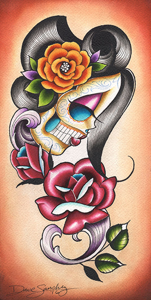 Autumn Rose Day of the Dead Girl