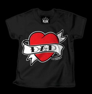 Dad Tattoo Heart Kids T-Shirt