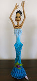 Flamenca - Frosted Teal Blue and Royal Blue Gown